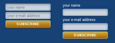 Input Fields with and without JavaScript enabled.